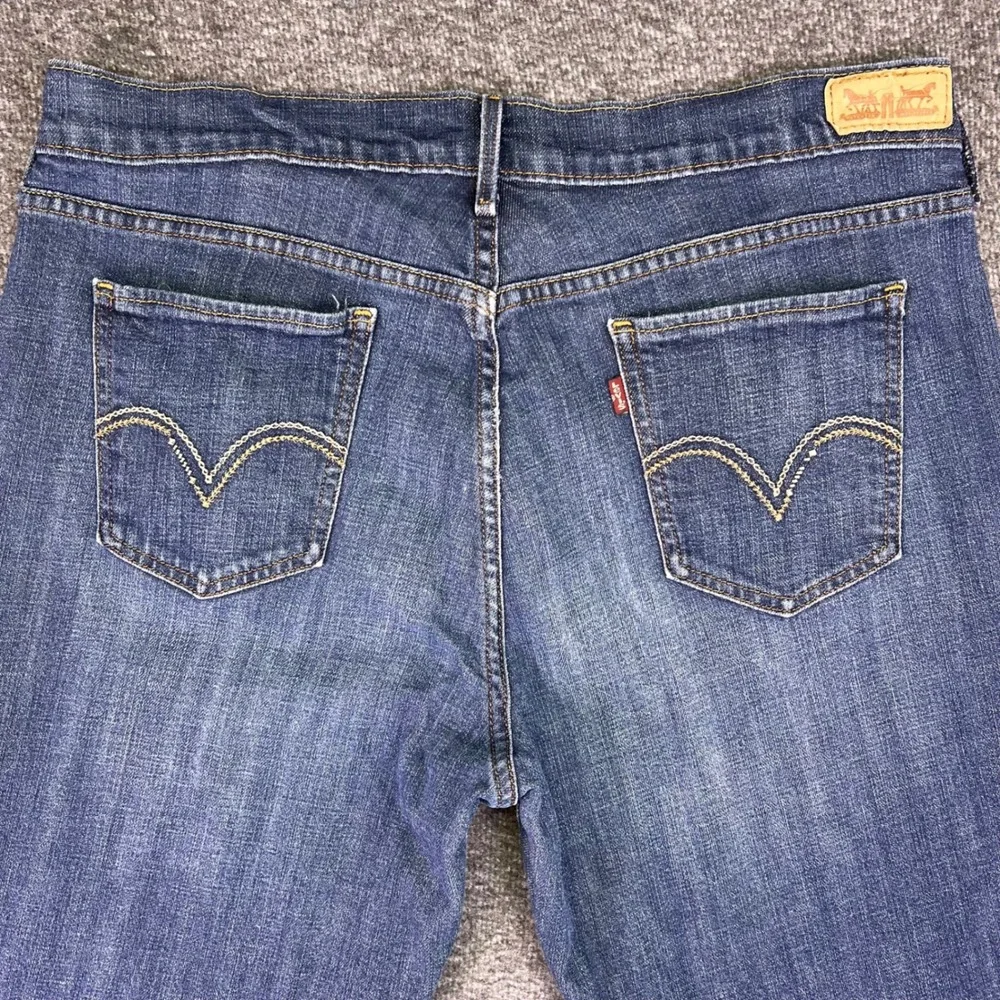 Levis 515 Jeans Womens Size 12 Long Dark Wash‎ Bootcut Stretch Denim Embellished